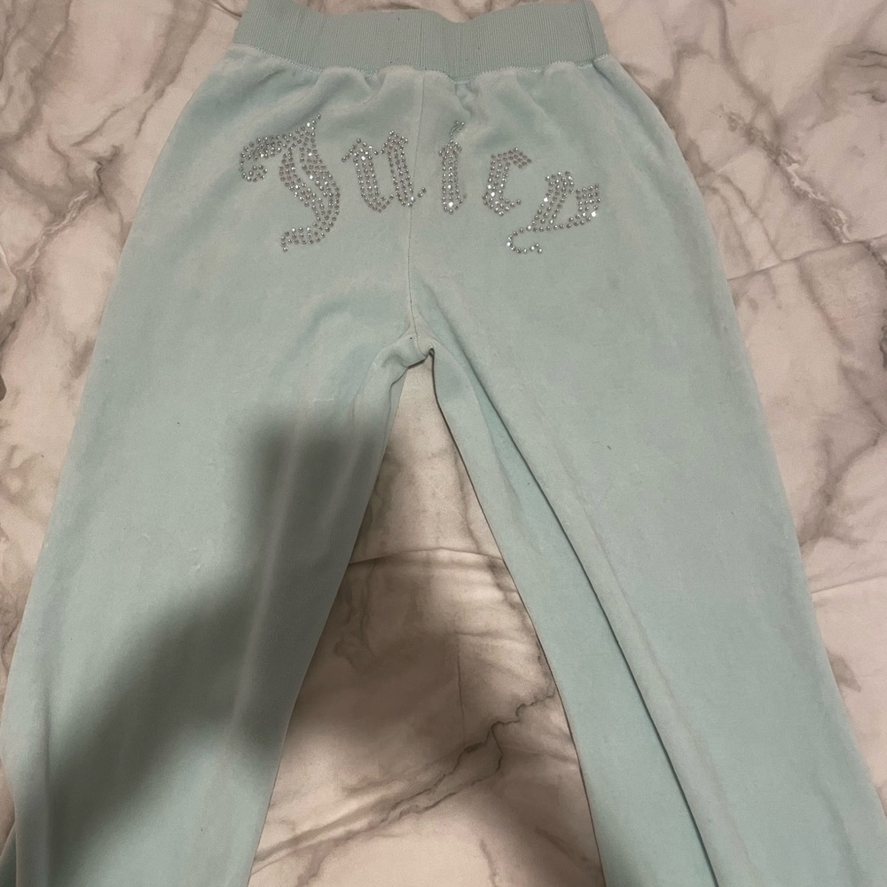 Juicy Couture X Forever 21 Baby Blue Flare Pants Gem